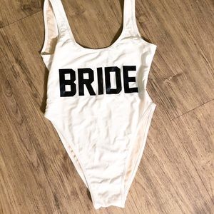 Bride one piece swimsuit